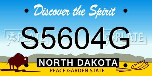 S5604G North Dakota License Plate