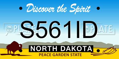 S561ID North Dakota License Plate