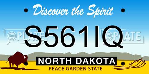 S561IQ North Dakota License Plate