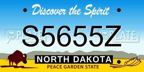 S5655Z North Dakota License Plate