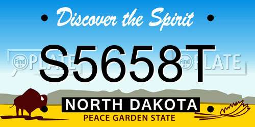 S5658T North Dakota License Plate