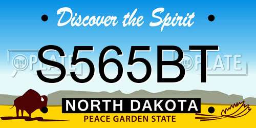 S565BT North Dakota License Plate