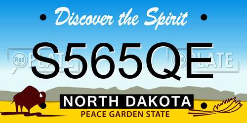 S565QE North Dakota License Plate