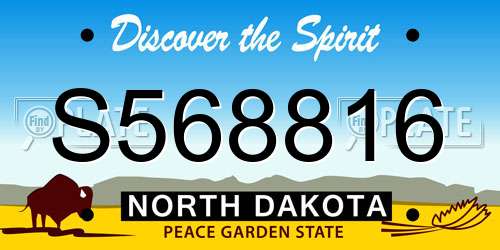 S568816 North Dakota License Plate