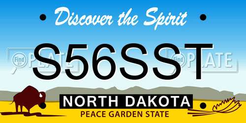 S56SST North Dakota License Plate