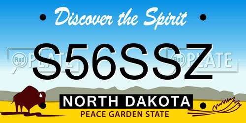 S56SSZ North Dakota License Plate