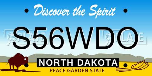 S56WDO North Dakota License Plate