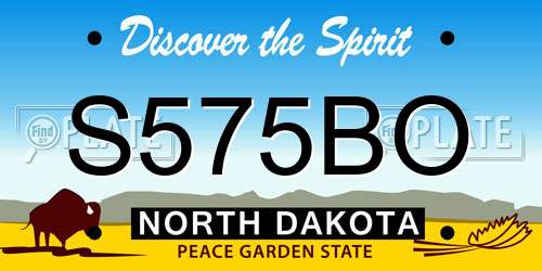 S575BO North Dakota License Plate