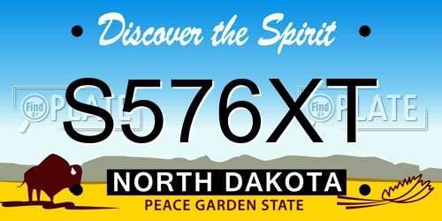 S576XT North Dakota License Plate