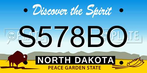 S578BO North Dakota License Plate