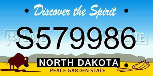 S579986 North Dakota License Plate