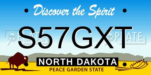S57GXT North Dakota License Plate