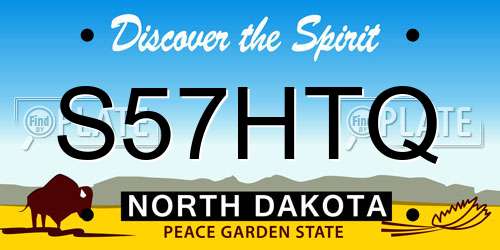 S57HTQ North Dakota License Plate