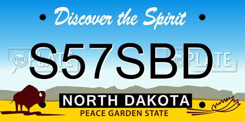 S57SBD North Dakota License Plate