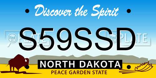 S59SSD North Dakota License Plate