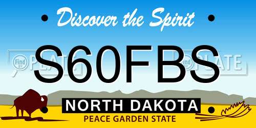 S60FBS North Dakota License Plate