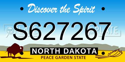 S627267 North Dakota License Plate
