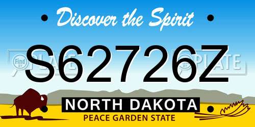 S62726Z North Dakota License Plate