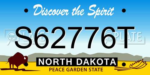 S62776T North Dakota License Plate