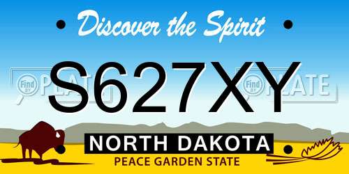 S627XY North Dakota License Plate