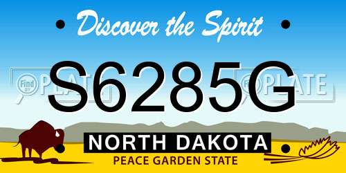 S6285G North Dakota License Plate