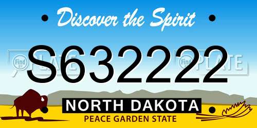 S632222 North Dakota License Plate