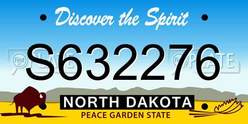 S632276 North Dakota License Plate