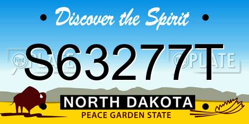 S63277T North Dakota License Plate