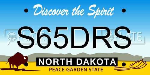 S65DRS North Dakota License Plate