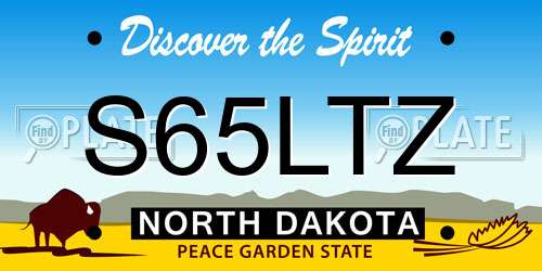 S65LTZ North Dakota License Plate
