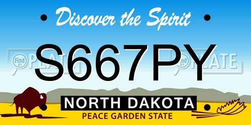 S667PY North Dakota License Plate