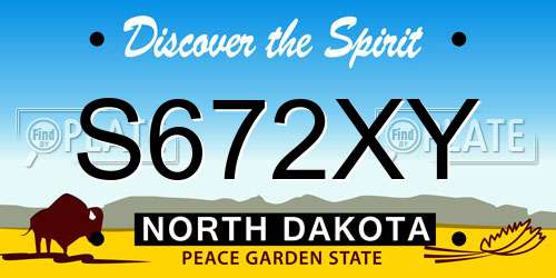 S672XY North Dakota License Plate
