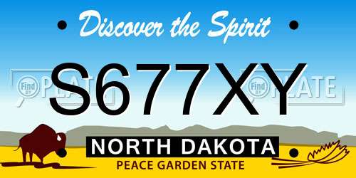 S677XY North Dakota License Plate