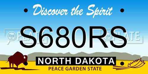 S680RS North Dakota License Plate