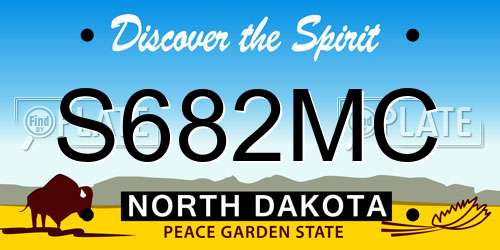 S682MC North Dakota License Plate