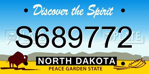S689772 North Dakota License Plate