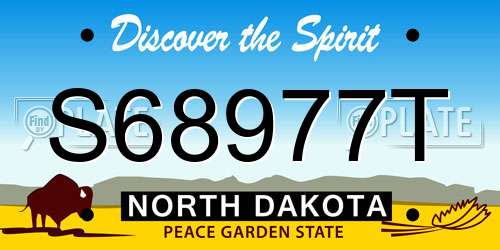 S68977T North Dakota License Plate