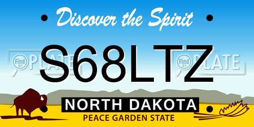 S68LTZ North Dakota License Plate