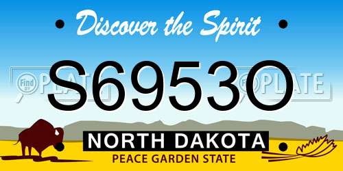 S6953O North Dakota License Plate