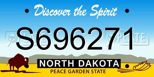 S696271 North Dakota License Plate