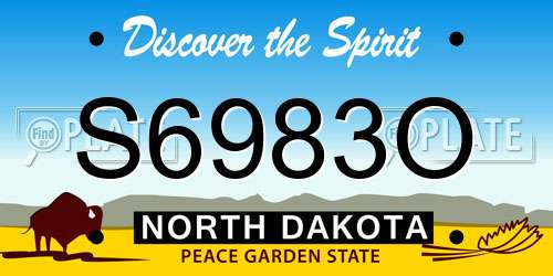 S6983O North Dakota License Plate