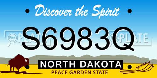 S6983Q North Dakota License Plate