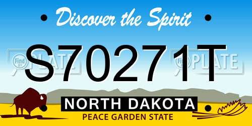 S70271T North Dakota License Plate