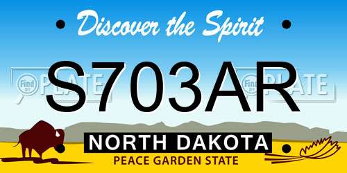 S703AR North Dakota License Plate