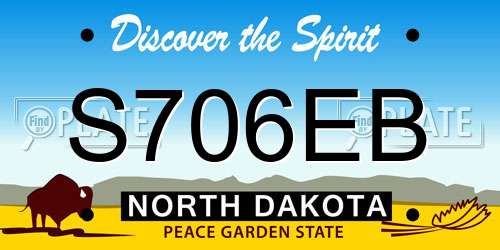 S706EB North Dakota License Plate