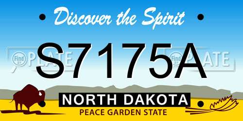 S7175A North Dakota License Plate