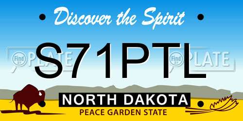 S71PTL North Dakota License Plate