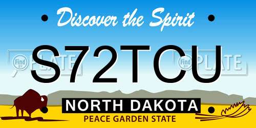 S72TCU North Dakota License Plate