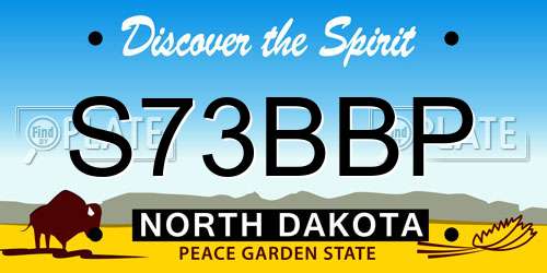 S73BBP North Dakota License Plate