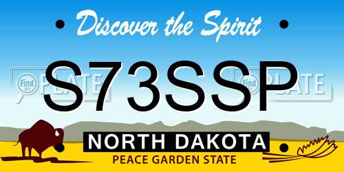 S73SSP North Dakota License Plate